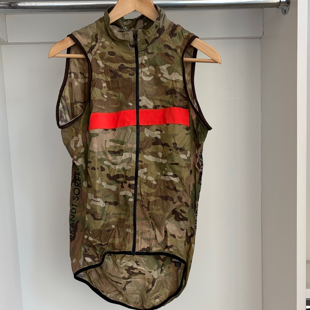 Brandt-Sorenson Camouflage Cycling Vest with Red Stripe